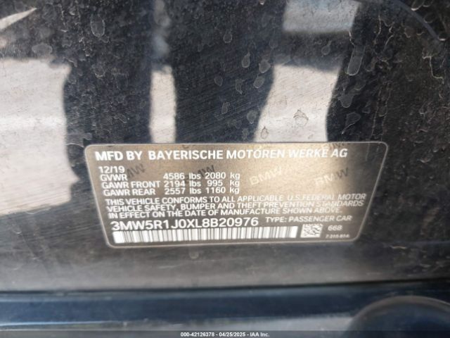 3MW5R1J0XL8B20976 BMW 330I