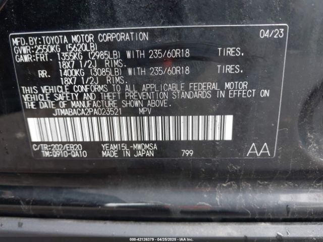 JTMABACA2PA023521 Toyota BZ4X XLE