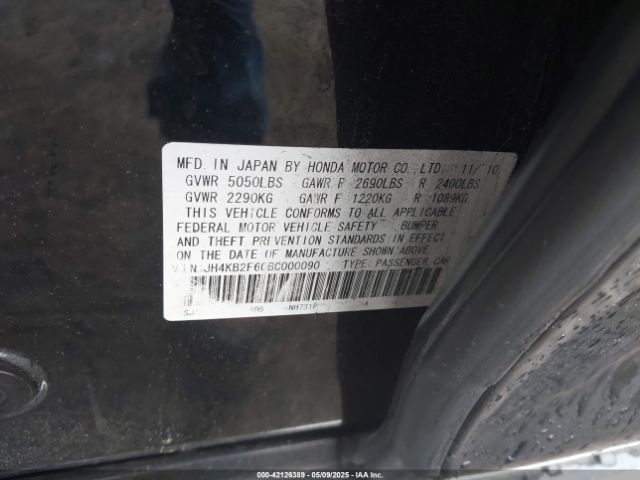 2011 ACURA RL JH4KB2F60BC000090 Photo 8