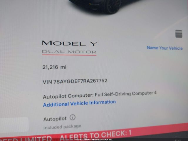 2024 TESLA MODEL Y 7SAYGDEF7RA267752 Photo 6