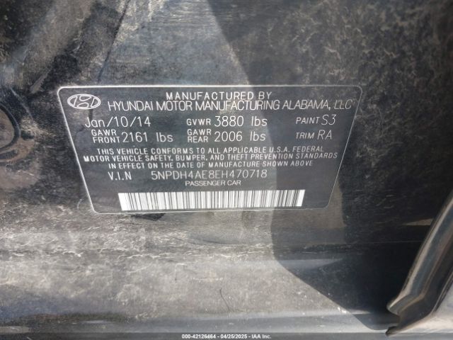5NPDH4AE8EH470718 Hyundai ELANTRA SE