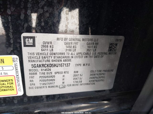 5GAKRCKD5HJ167137 Buick Enclave Premium