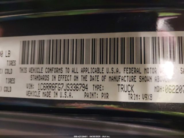1C6RR6FG7JS336794 RAM 1500 Express  4x2 6'4 Box