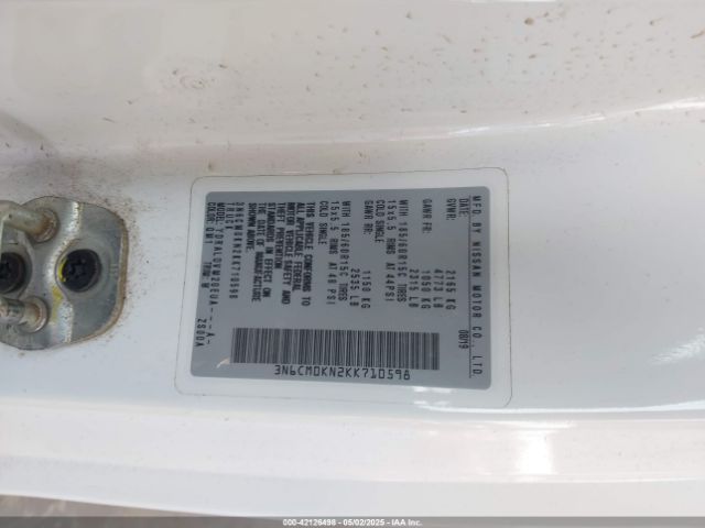3N6CM0KN2KK710598 Nissan Nv200 S