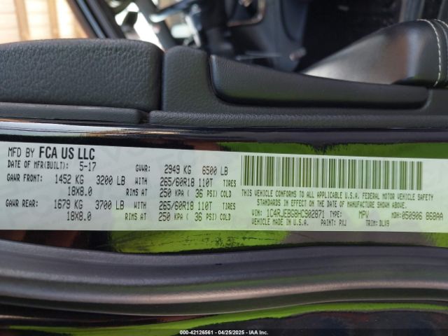 1C4RJEBG8HC902871 Jeep Grand Cherokee Limited 4x2