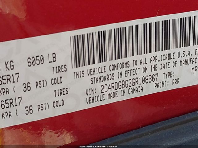 2016 DODGE GRAND CARAVAN 2C4RDGBG3GR108367 Photo 8
