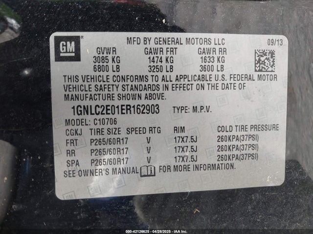 1GNLC2E01ER162903 Chevrolet Tahoe Commercial Fleet
