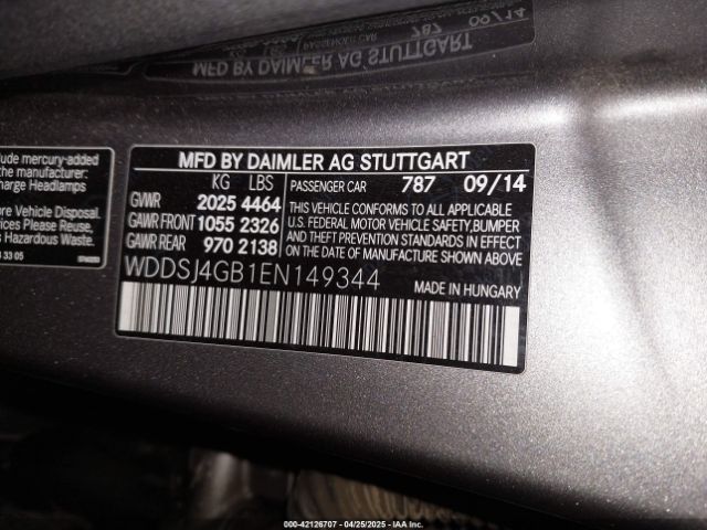 WDDSJ4GB1EN149344 Mercedes-Benz CLA 250 4MATIC