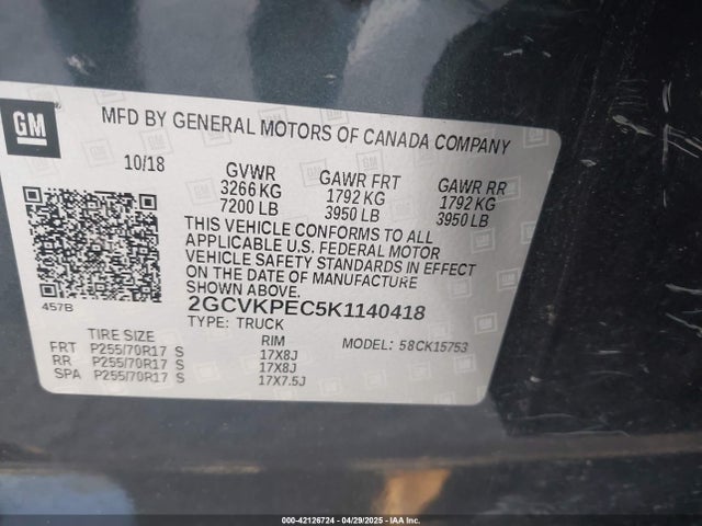 Chevrolet Silverado 1500 Ld Lt 2019 2GCVKPEC5K1140418 Image 9