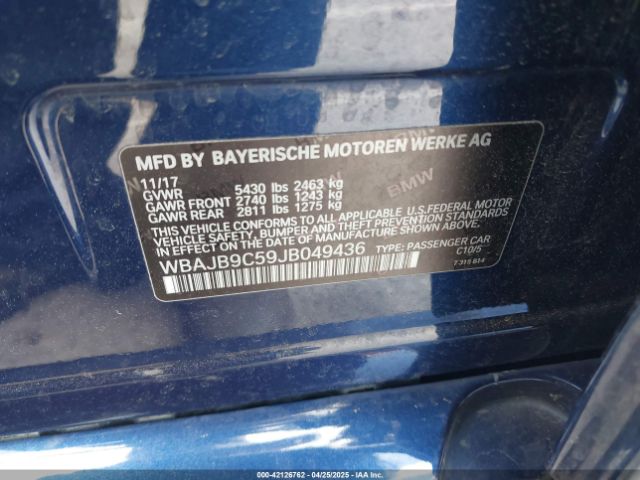 WBAJB9C59JB049436 BMW M550i Xdrive
