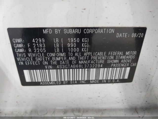 4S3GTAB68L3732294 Subaru Impreza 5-door
