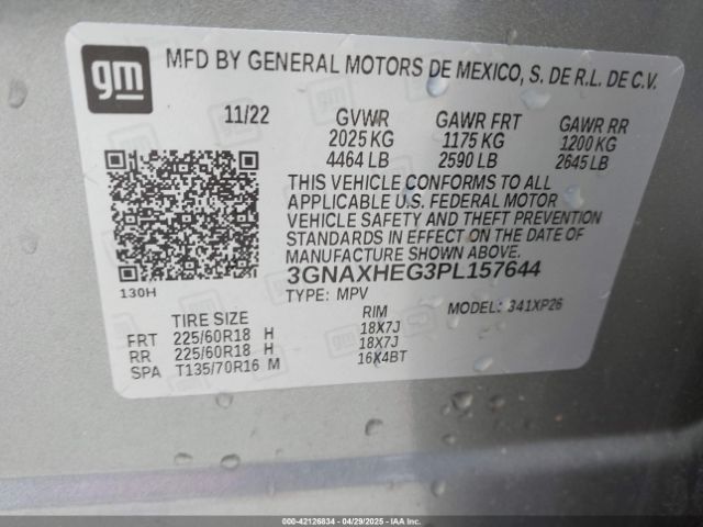 2023 CHEVROLET EQUINOX 3GNAXHEG3PL157644 Photo 8