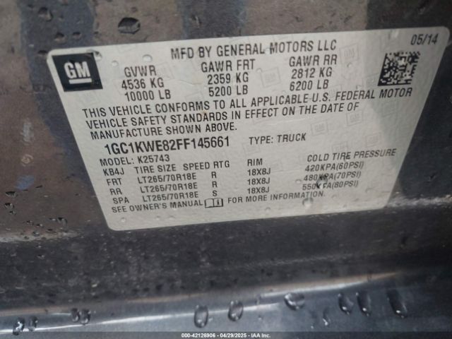1GC1KWE82FF145661 Chevrolet lml