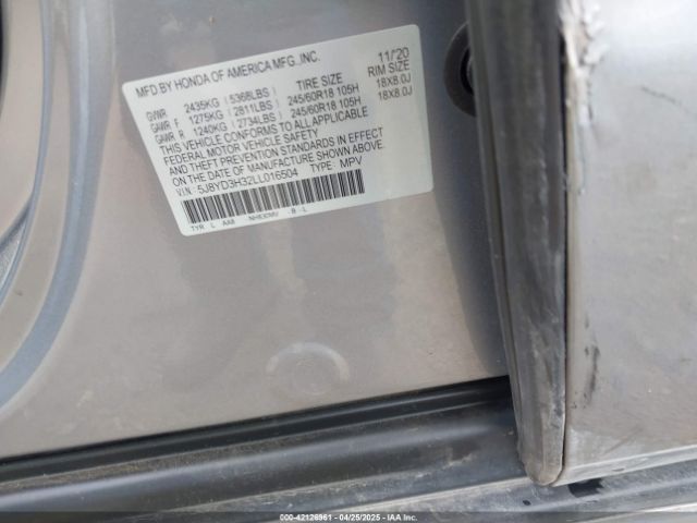 5J8YD3H32LL016504 Acura Mdx Standard