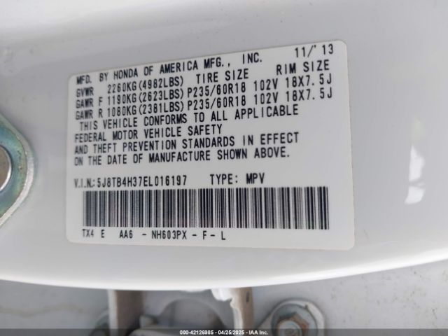 2014 ACURA RDX 5J8TB4H37EL016197 Photo 8