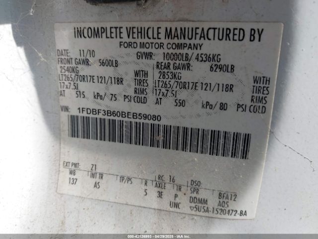 2011 FORD F-350 1FDBF3B60BEB59080 Photo 8