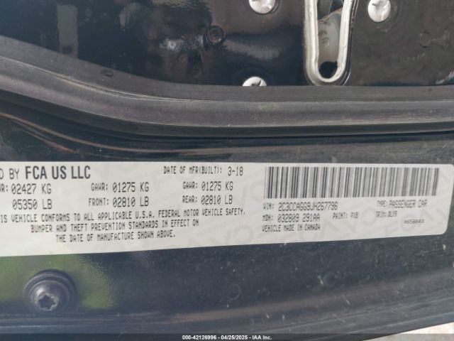 2018 CHRYSLER 300 2C3CCAGG9JH267796 Photo 8
