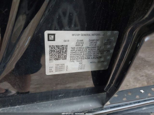 1GCGTEEN5K1302629 Chevrolet Colorado Zr2