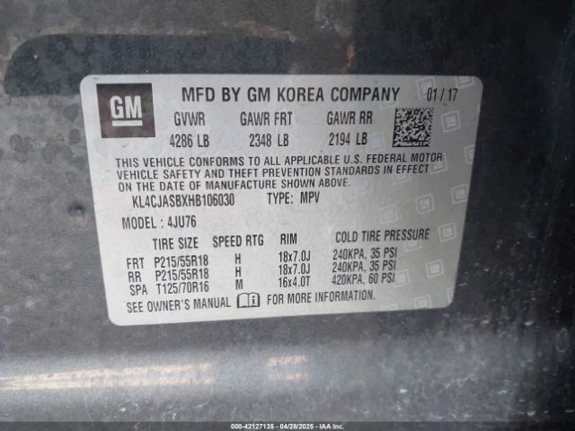 2017 BUICK ENCORE KL4CJASBXHB106030 Photo 8