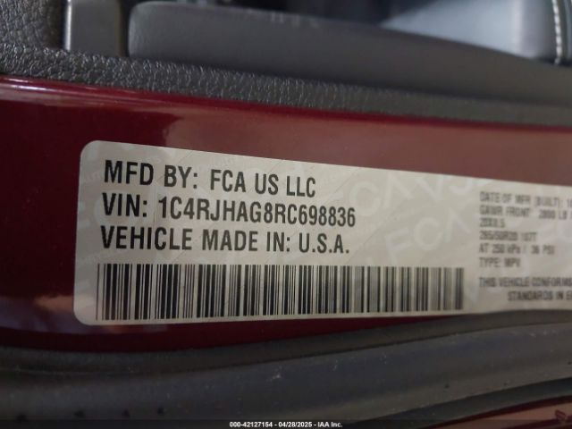 1C4RJHAG8RC698836 Jeep Grand Cherokee Altitude 4x4