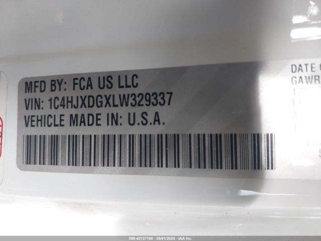 1C4HJXDGXLW329337 Jeep 2020