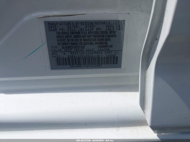 3N1AB8CV1NY231087 Nissan Sentra Sv Xtronic Cvt