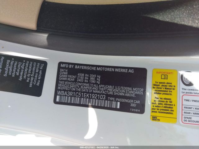 2014 BMW 435I WBA3R1C51EK192103 Photo 8