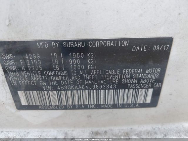 4S3GKAA64J3603843 Subaru Impreza 2.0i
