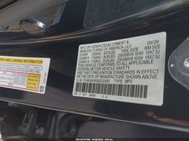 7FARS6H99SE032459 Honda Cr-v Hybrid Sport Touring