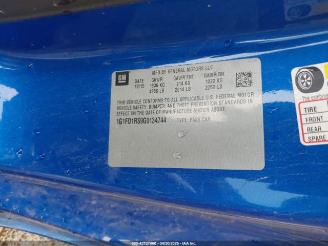 2016 CHEVROLET CAMARO 1G1FD1RS9G0134744 Photo 8
