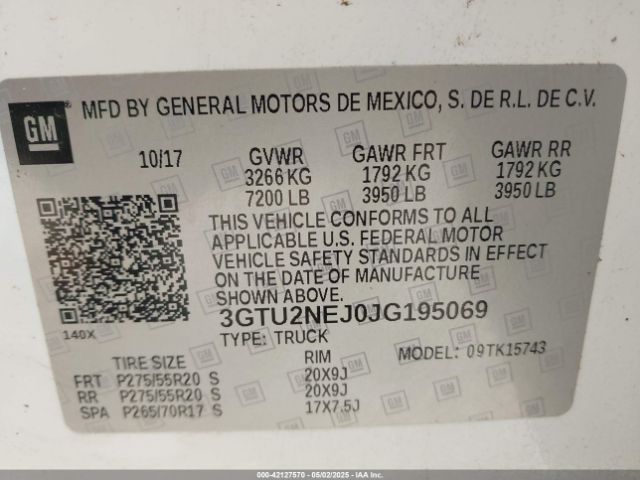 2018 GMC SIERRA 1500 3GTU2NEJ0JG195069 Photo 8