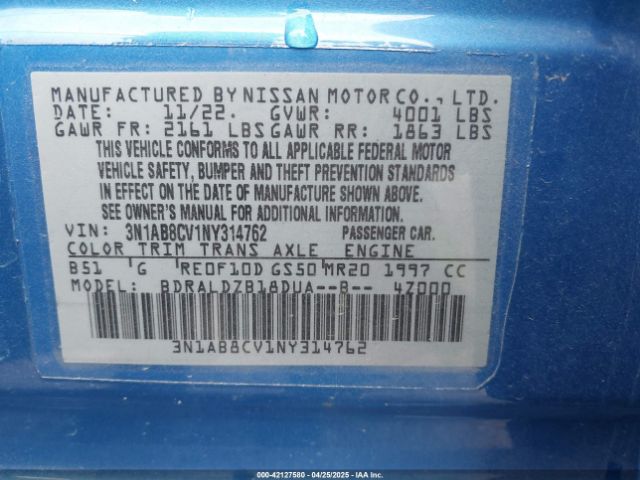 2022 NISSAN SENTRA 3N1AB8CV1NY314762 Photo 8