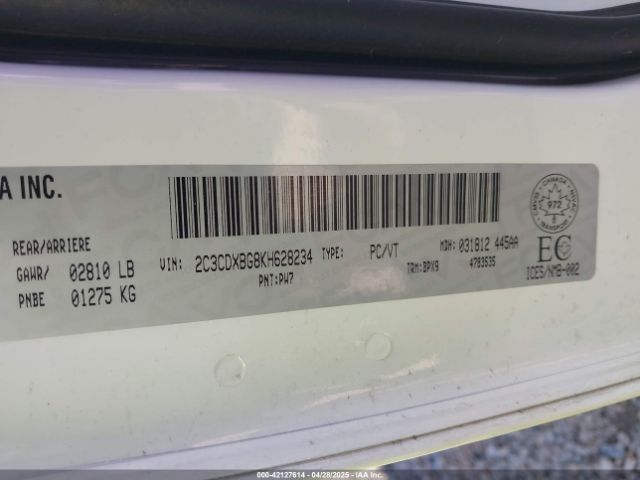 2019 DODGE CHARGER 2C3CDXBG8KH628234 Photo 8