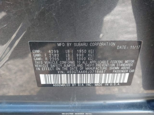 4S3GTAA66J3718487 Subaru Impreza 2.0i