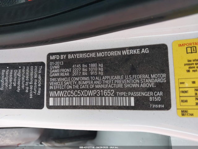 2013 MINI COUNTRYMAN WMWZC5C5XDWP31652 Photo 8