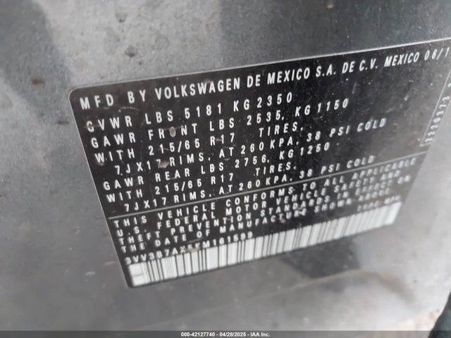 3VV3B7AX5KM161599 Volkswagen Tiguan 2.0t Se/2.0t Sel/2.0t Sel R-line/2.0t Sel R-line Black