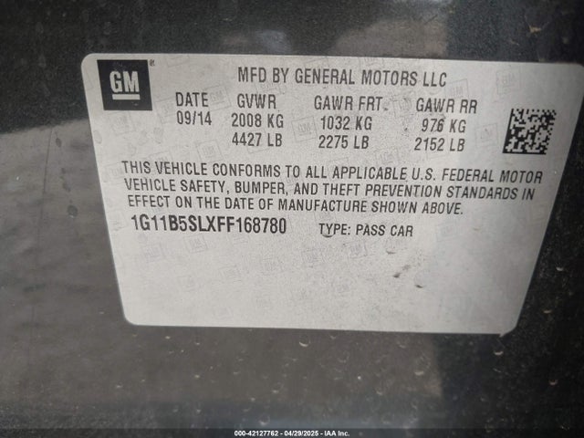 1G11B5SLXFF168780 Chevrolet MALIBU LS
