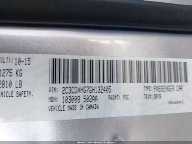 2C3CDXHG7GH132405 Dodge Charger Sxt