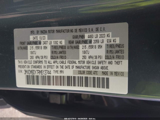 3MVDMBDY7RM613744 Mazda Cx-30 2.5 Turbo Premium Package