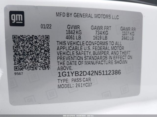 2022 CHEVROLET CORVETTE STINGRAY 1G1YB2D42N5112386 Photo 8