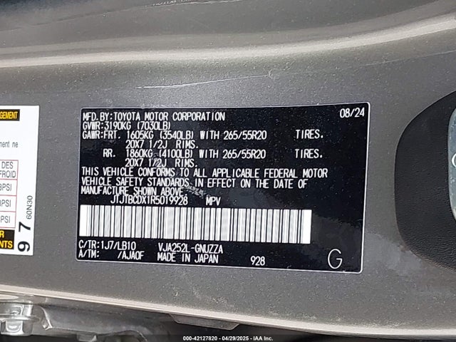 JTJTBCDX1R5019928 Lexus v35a-fts
