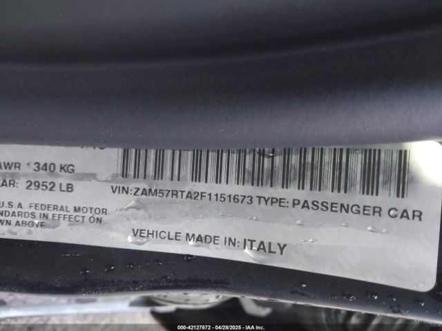 ZAM57RTA2F1151673 Maserati Ghibli S Q4