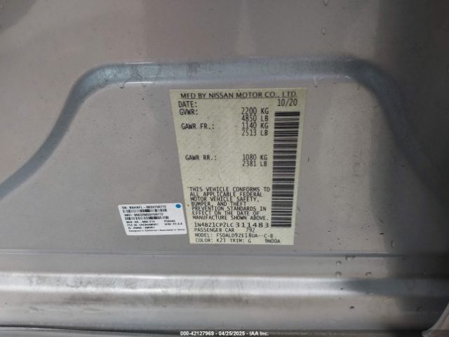 1N4BZ1CP2LC311483 Nissan Leaf Sv Plus 62 Kwh