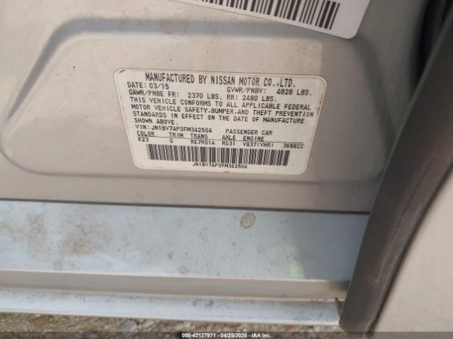 JN1BV7AP0FM342504 Infiniti Q50