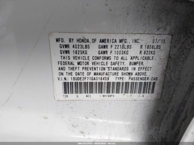 2016 ACURA ILX 19UDE2F71GA016409 Photo 8