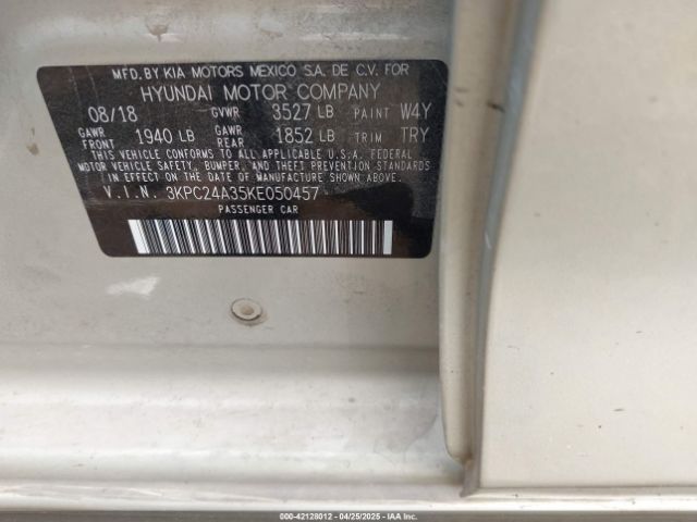 3KPC24A35KE050457 Hyundai ACCENT SE