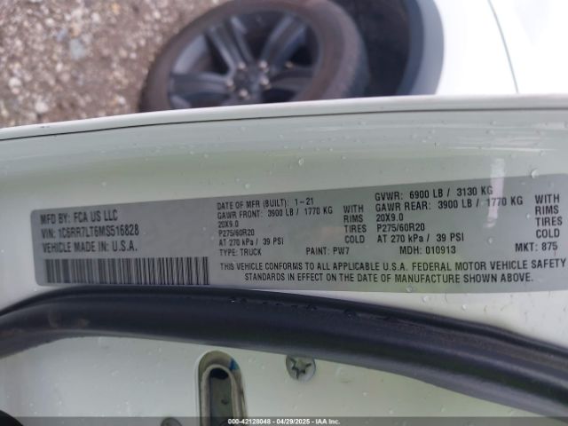 2021 RAM 1500 CLASSIC 1C6RR7LT6MS516828 Photo 8