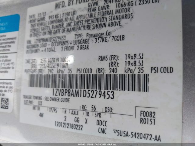 2013 FORD MUSTANG 1ZVBP8AM1D5279453 Photo 8