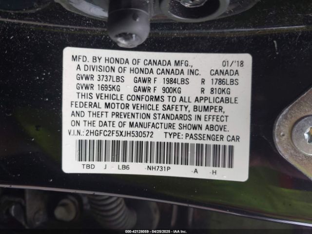 2HGFC2F5XJH530572 Honda Civic Lx