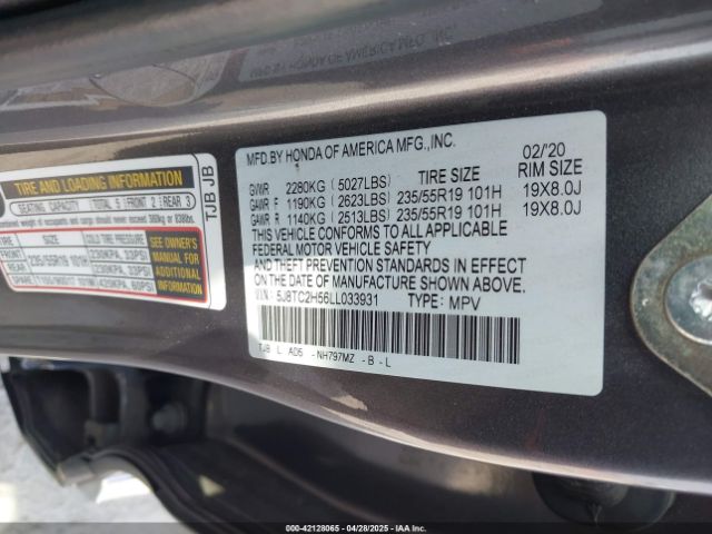 2020 ACURA RDX 5J8TC2H56LL033931 Photo 8